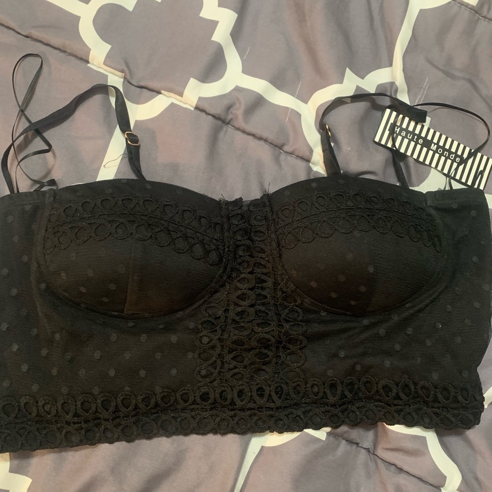 Black bustier